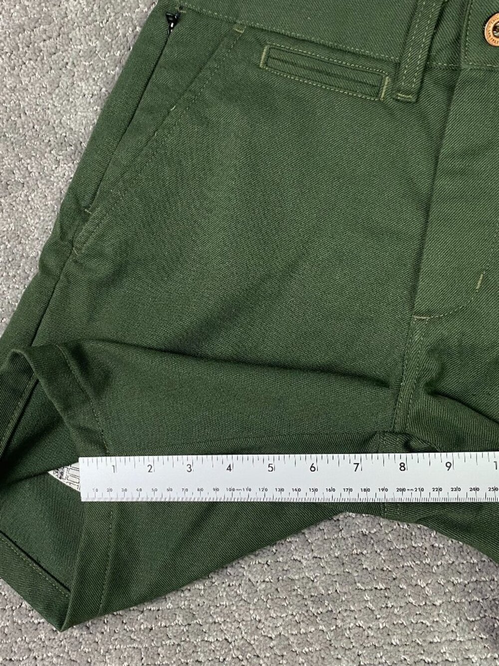 Civic by Taylor Stitch Shorts Men's 30 Green 8" Inseam - Picture 11 of 11